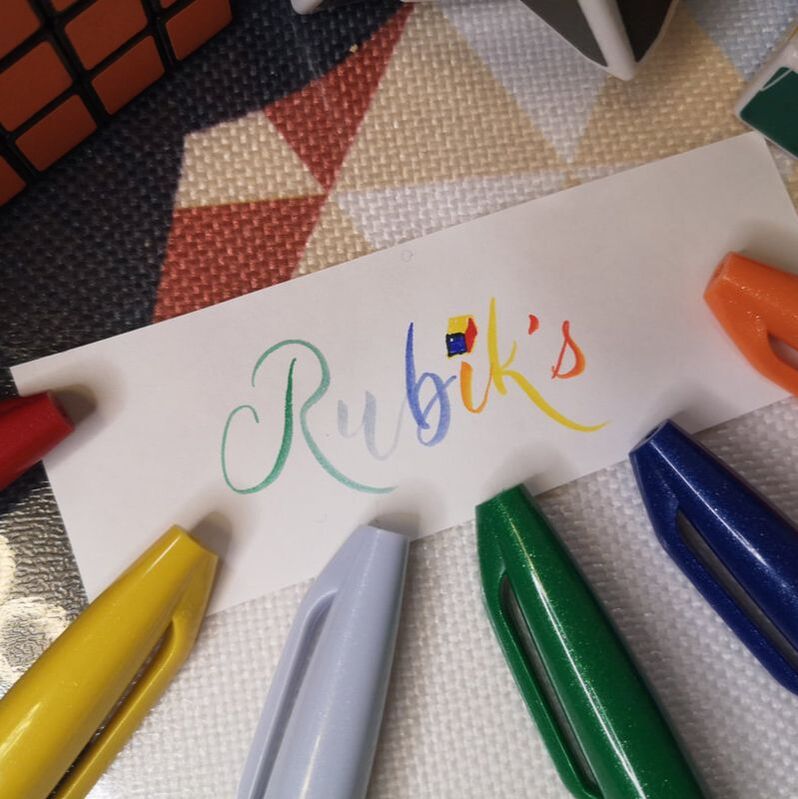 Colorful modern brush lettering with brush pens
